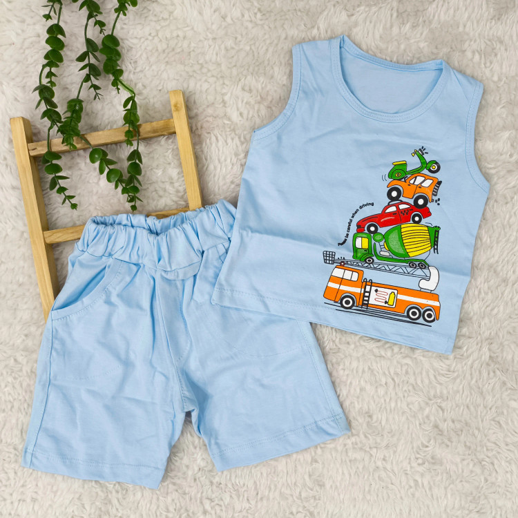 تاپ شلوارک پسرانه تاپ شورت نوزادی ست پسرانه