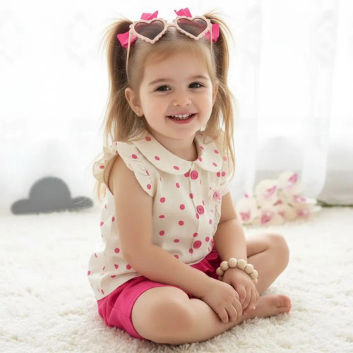 تاپ شلوارک دخترانه تاپ شورت نوزادی ست دخترانه