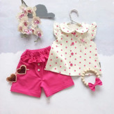تاپ شلوارک دخترانه تاپ شورت نوزادی ست دخترانه