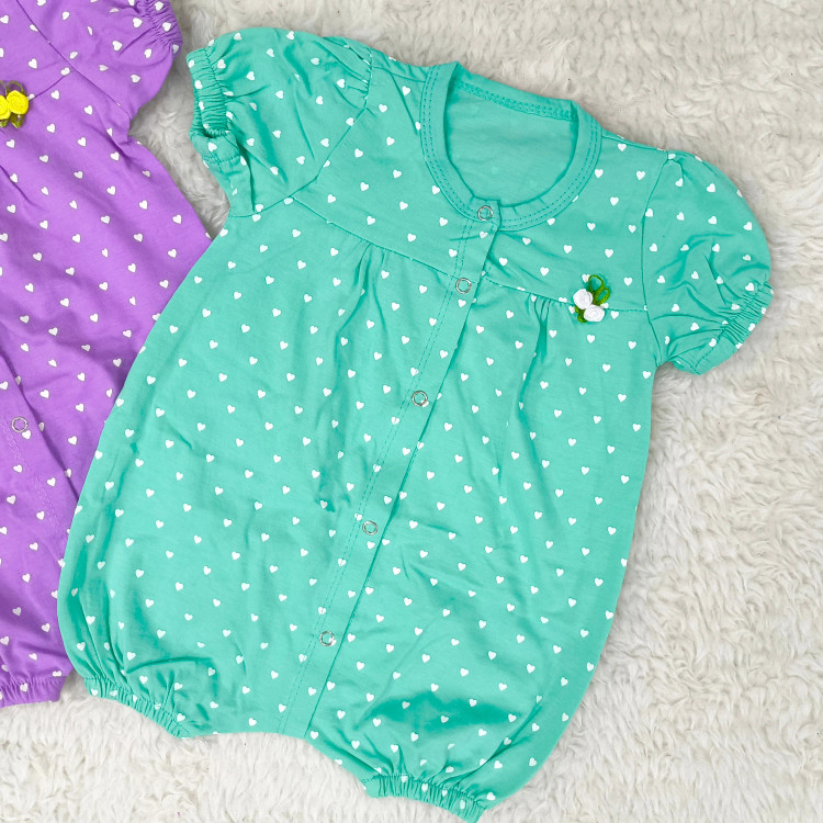 رامپر نوزادی دخترانه قلب قلبی سرهمی دخترانه