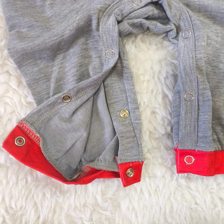 سرهمی نوزادی پسرانه وارداتی جنس نخ پنبه لطیف سایز 3 تا 6 ماه