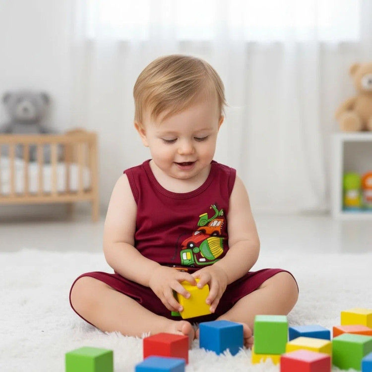 تاپ شلوارک پسرانه تاپ شورت نوزادی ست پسرانه