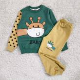 بلوز شلوار پسرانه زرافه خالدار پنبه دورس نرم و لطیف سایز 45 و 50