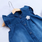 رامپر جین نوزادی دخترانه قلب نگینی