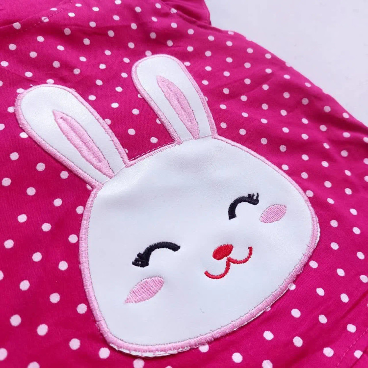 سارافون و شورت نخی بچگانه طرح خرگوش ملوس | خنک و لطیف | مناسب 1 تا 3 سال