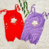 رامپر نوزاد دخترانه پنبه سوپر دو جیب شش رنگ سایز بندی کامل