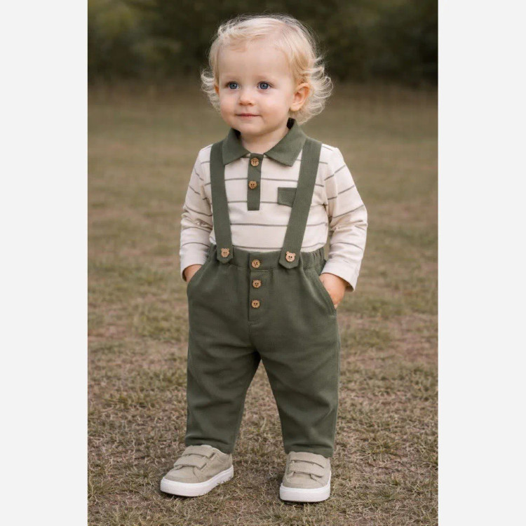 بلوز شلوار مجلسی پسرانه تریکو و کتان پنبه | بدو تولد تا سه سال و نیم