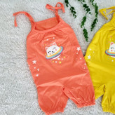 رامپر نوزاد دخترانه پنبه سوپر دو جیب شش رنگ سایز بندی کامل