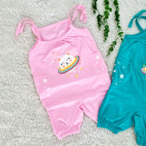 رامپر نوزاد دخترانه پنبه سوپر دو جیب شش رنگ سایز بندی کامل