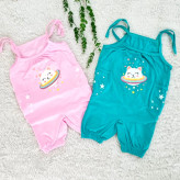 رامپر نوزاد دخترانه پنبه سوپر دو جیب شش رنگ سایز بندی کامل