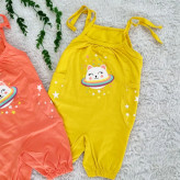 رامپر نوزاد دخترانه پنبه سوپر دو جیب شش رنگ سایز بندی کامل