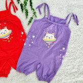 رامپر نوزاد دخترانه پنبه سوپر دو جیب شش رنگ سایز بندی کامل