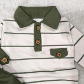 بلوز شلوار مجلسی پسرانه تریکو و کتان پنبه | بدو تولد تا سه سال و نیم