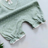 رامپر مجلسی نوزادی دخترانه نخ پنبه سرهمی دخترانه