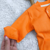 سرهمی کبریتی نوزادی Hello | پنبه کشسانی بالا | دستکش دار | سایز 3 تا 9 ماه