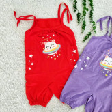 رامپر نوزاد دخترانه پنبه سوپر دو جیب شش رنگ سایز بندی کامل