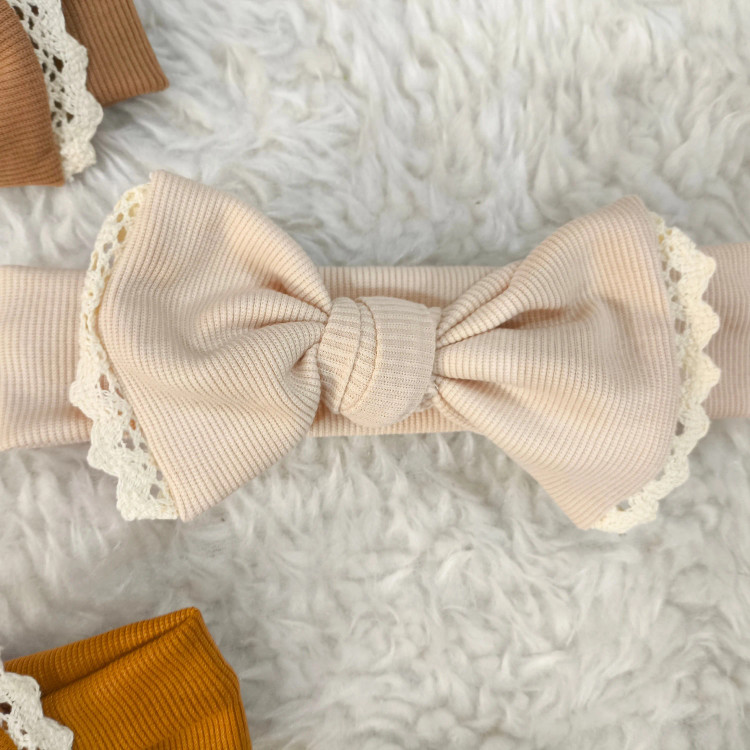 هدبند پاپیونی کبریتی نوزاد و کودک | تک سایز (3 ماه تا 3 سال) | کشسانی عالی