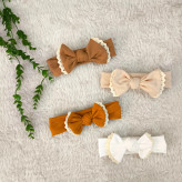 هدبند پاپیونی کبریتی نوزاد و کودک | تک سایز (3 ماه تا 3 سال) | کشسانی عالی