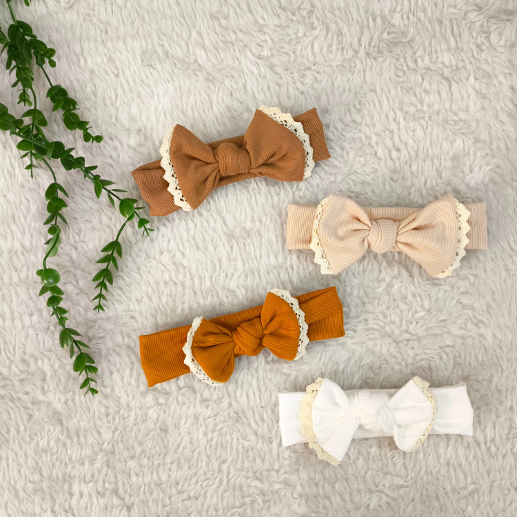 هدبند پاپیونی کبریتی نوزاد و کودک | تک سایز (3 ماه تا 3 سال) | کشسانی عالی