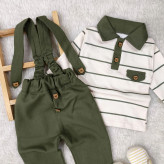 بلوز شلوار مجلسی پسرانه تریکو و کتان پنبه | بدو تولد تا سه سال و نیم