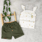 تاپ شورت نوزادی تاپ شلوارک دخترانه ست تابستانه