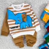 بلوز شلوار فیل راه راه پنبه دورس بچگانه | نرم و لطیف | مناسب 1 تا 4 سال