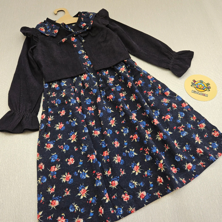 ست کت و سارافون دخترانه طرح گلدار | لباس مجلسی کودک | سایز 2 تا 10 سال