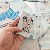 ست بلوز و شلوار راحتی بچگانه طرح خرس عینکی | لباس راحتی کودک پنبه ای