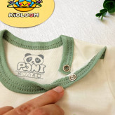 لباس نوزادی طرح خرس نخ پنبه لطیف دکمه دار مناسب 0 تا 9 ماه