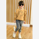 بلوز دورس پنبهای بچگانه گلدوزی شده کیدلوم | مناسب 2 تا 8 سال