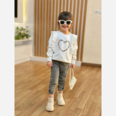 بلوز دورس پنبهای بچگانه گلدوزی شده کیدلوم | مناسب 2 تا 8 سال