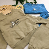 ست بلوز شلوار پسرانه طرح سگ ماشین سوار | لباس راحتی بچگانه | 1 تا 7 سال