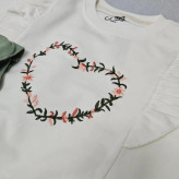 بلوز دورس پنبهای بچگانه گلدوزی شده کیدلوم | مناسب 2 تا 8 سال