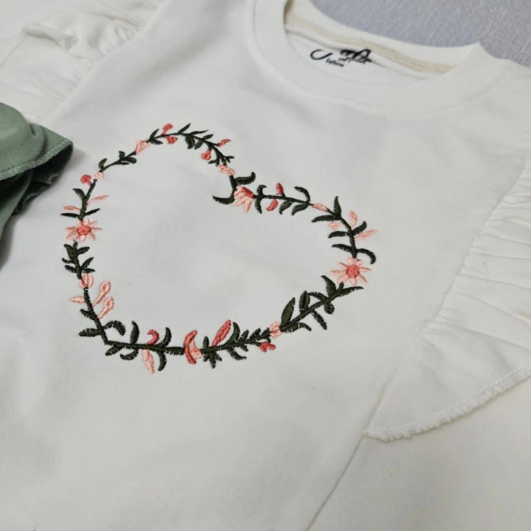 بلوز دورس پنبهای بچگانه گلدوزی شده کیدلوم | مناسب 2 تا 8 سال