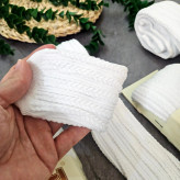 جوراب ساق بلند دخترانه طرح بافتنی نخ پنبه ای لطیف مناسب 2 تا 10 سال