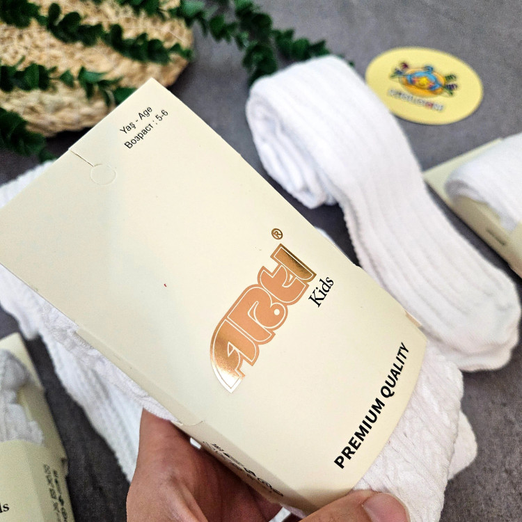 جوراب ساق بلند دخترانه طرح بافتنی نخ پنبه ای لطیف مناسب 2 تا 10 سال