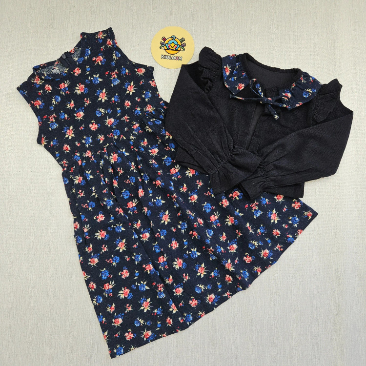 ست کت و سارافون دخترانه طرح گلدار | لباس مجلسی کودک | سایز 2 تا 10 سال