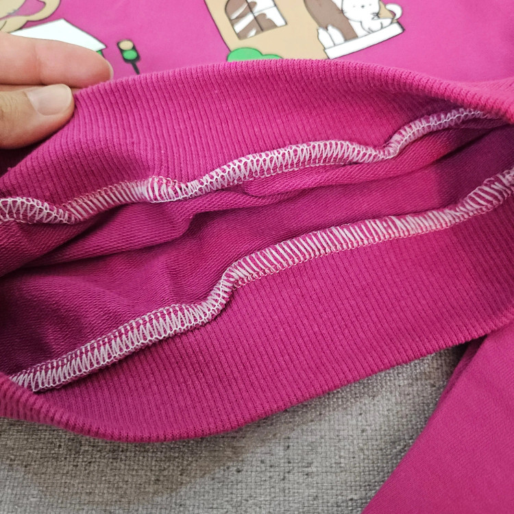 ست بلوز و شلوار بچگانه طرح گربه و خانه، پنبه دورس لاکرا، مناسب 1 تا 5 سال