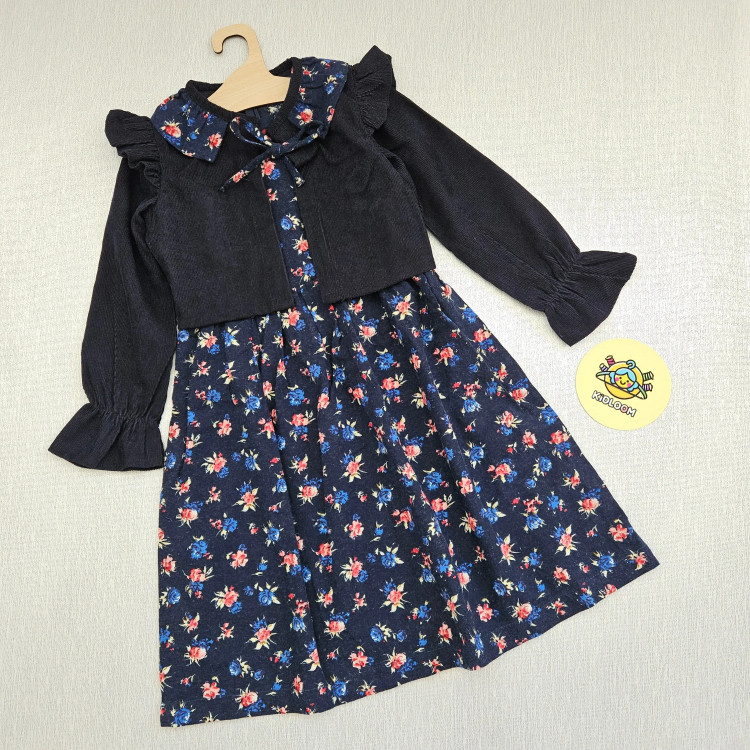 ست کت و سارافون دخترانه طرح گلدار | لباس مجلسی کودک | سایز 2 تا 10 سال