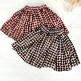 ست دوتیکه دخترانه بلوز و دامن مخمل آنجل و فانریپ پنبه 2 تا 13 سال