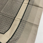 روسری طرح ارکیده سیتو نخ کاستوم سایز متوسط طوسی گلبهی بژ