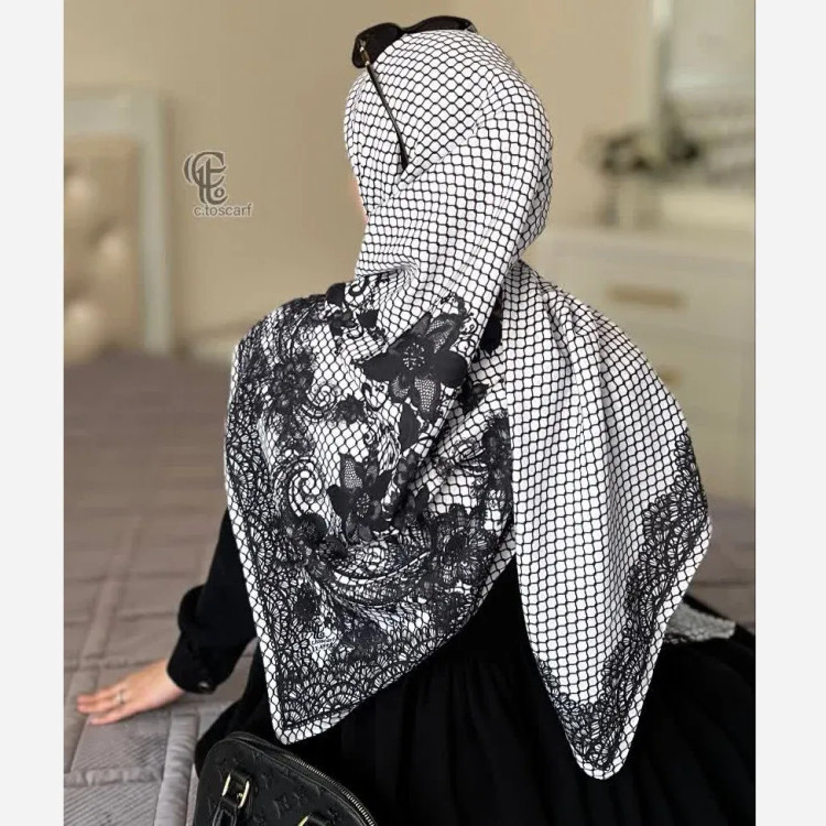 روسری دورو گیپور چاپی و ساده زنانه