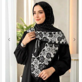 روسری سوپر نخ طرح رز قواره 110