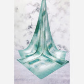 روسری نخی طرح رزیتا فیروزهای سایز 115