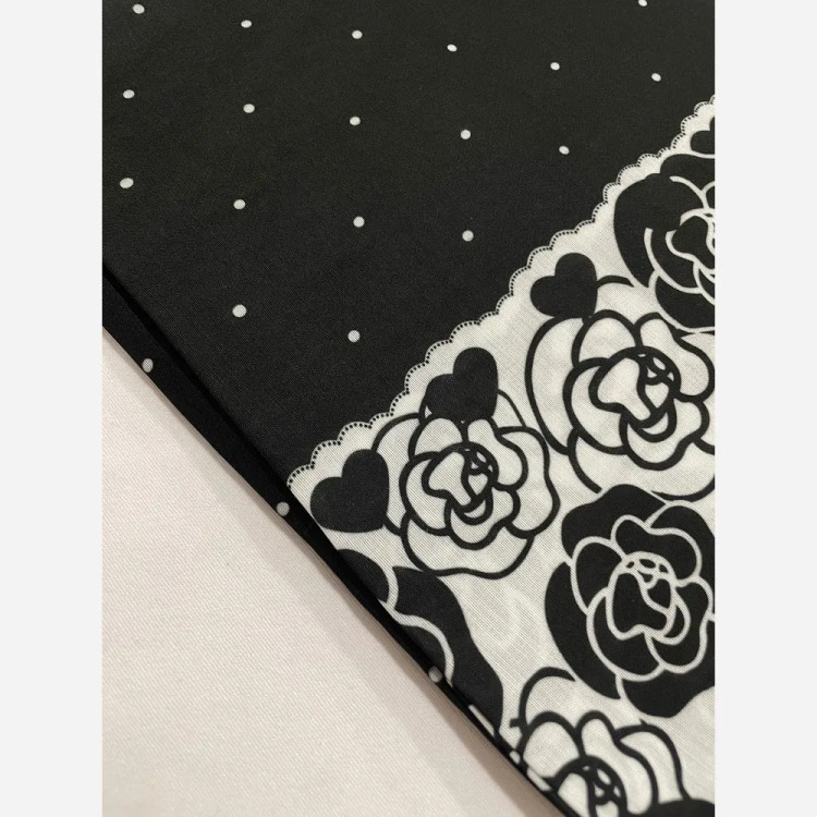 روسری سوپر نخ طرح رز قواره 110