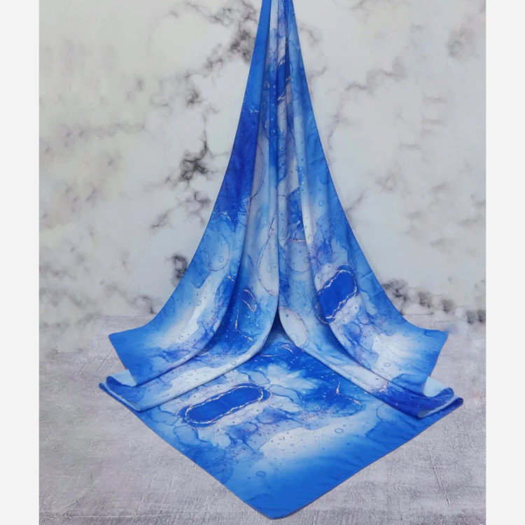 روسری نخی طرح رزیتا فیروزهای سایز 115