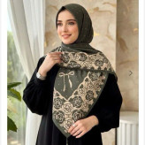 روسری سوپر نخ طرح رز قواره 110