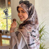 روسری زنانه طرح ترنم مولانا قواره بزرگ 140 سانتیمتر جنس نخ کاستوم سیتو