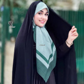 روسری نخی کاستوم سیتو طرح کاملیا سایز 140 کرم قهوهای سبز