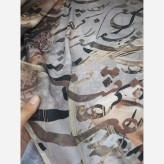 روسری زنانه طرح ترنم مولانا قواره بزرگ 140 سانتیمتر جنس نخ کاستوم سیتو